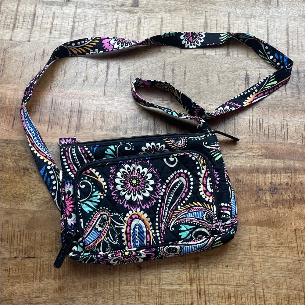 Vera Bradley Bandana Swirl Little Hipster Paisley Bag Purse Crossbody
